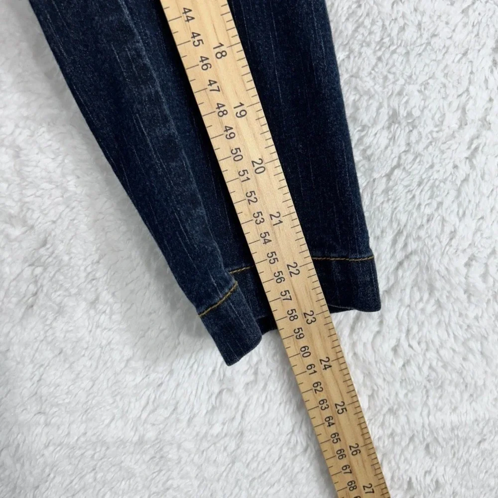 Bisou Bisou Jacket Women's Size 10 Blue Denim Jean Michele Bohbot Long Sleeves